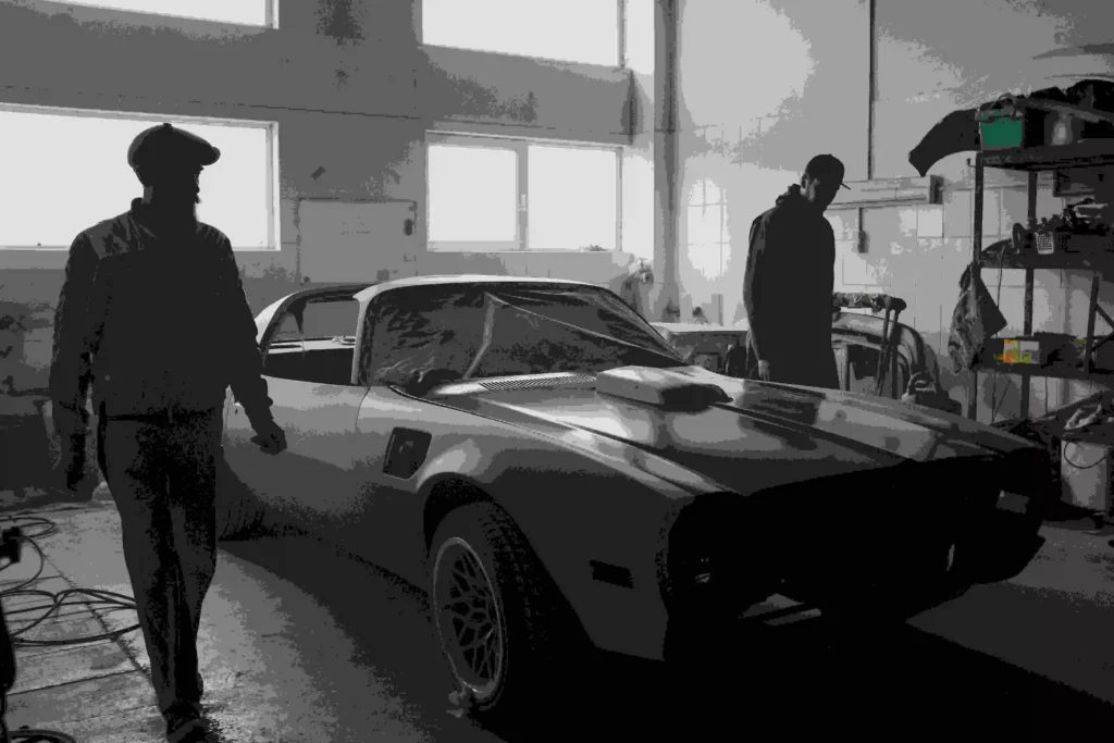 inspectors of a classic car